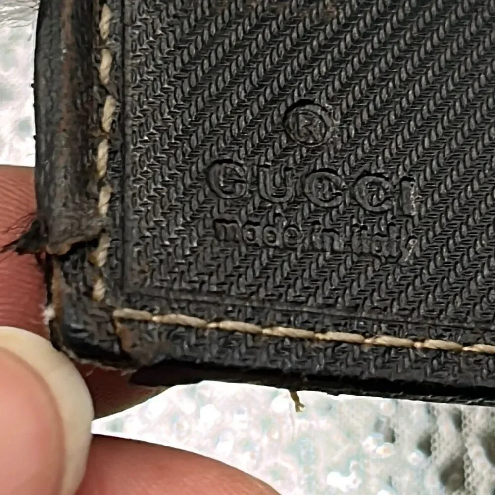 Gucci GG Monogram Bifold Wallet Brown Tan Canvas Cardholder Luxury Classic
